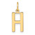 14ky Letter H Initial Pendant XNA1336Y/H