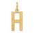 14ky Letter H Initial Pendant XNA1336Y/H