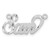 Sterling Silver/Rhodium-plated Satin Diamond-cut Name Plate XNA184SS