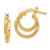 14K Polished Diamond-cut Hinged Hoop Earrings TF1099