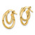 14K Polished Diamond-cut Hinged Hoop Earrings TF1099
