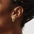 14K Polished Diamond-cut Hinged Hoop Earrings TF1099