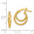 14K Polished Diamond-cut Hinged Hoop Earrings TF1099