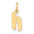14ky Lowercase Letter K Initial Pendant XNA1383Y/K