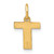 14ky Letter T Initial Pendant XNA1337Y/T