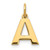 14ky Letter A Initial Pendant XNA1337Y/A