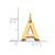 14ky Letter A Initial Pendant XNA1337Y/A