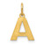 14ky Letter A Initial Pendant XNA1337Y/A