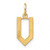 14ky Letter V Initial Pendant XNA1336Y/V