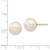 14k 10-11mm White Round Freshwater Cultured Pearl Stud Post Earrings X100PW