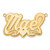 14k Yellow Gold 3D Polished Heart Name Plate XNA237Y