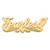 14k Yellow Gold 3D Polished Heart Name Plate XNA237Y