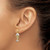 14K W/ Rhodium Fishbone Dangle Earrings TE937