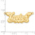 14k Yellow Gold 3D Polished Hearts Name Plate XNA241Y