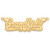 14k Yellow Gold 3D Polished Hearts Name Plate XNA241Y