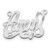 Sterling Silver/Rhodium-plated Diamond-cut Name Plate XNA158SS