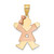 14k Two-tone AA Diamond Kid Pendant XK499AA