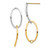 14k Two-Tone Polished Versatile Oval Post Earrings TF1305YW