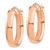 14k Rose Gold High Polished 5mm Oval Hoop Earrings TF1407R