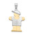14k Two-tone AA Diamond Kid Pendant XK512AA