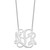 Sterling Silver/Rhodium-plated Monogram Necklace XNA502SS