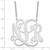 Sterling Silver/Rhodium-plated Monogram Necklace XNA502SS