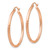 14k Rose Gold Lightweight Satin Diamond Cut Hoop Earrings TF758