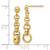14K Polished Circle Link Post Earrings TF2319