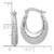 14K White Gold Polished and Diamond-cut Hoop Earrings TF2269