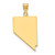 Sterling Silver/Gold-plated Nevada State Pendant XNA707GP-NV