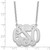 SS/Rhodium-plated Medium Etched Outline Monogram Necklace XNA540SS