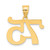 14k Polished Number 75 Pendant APN75