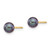 14k 5-6mm Black Round Freshwater Cultured Pearl Stud Post Earrings X50PB