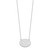 14k White Gold Brushed Monogram Necklace XNA575W
