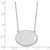 14k White Gold Brushed Monogram Necklace XNA575W