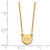 14KY Tiny Circle Block Letter W Initial Necklace XNA722Y/W
