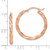 14K Rose Gold Twisted Satin Diamond-Cut Hoop Earrings TF1471