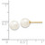 14k 6-7mm White Round Freshwater Cultured Pearl Stud Post Earrings X60PW