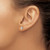14K White Gold Polished Cross Post Earrings TF2373W