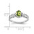14k White Gold 6x4mm Oval Peridot AAA Diamond ring X9735PE/AAA