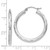 14k White Gold Diamond-cut Hoop Earrings TF625