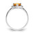 14k White Gold 6mm Heart Citrine AAA Diamond ring X9701CI/AAA