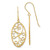 14K Oval Fancy Curved Bars Earrings TH586