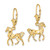 14K 3-D Polished Leverback Horse Earrings TF1785