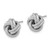 14k White Gold Polished Textured Double Love Knot Post Earrings TL1073W