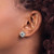 14k White Gold Polished Textured Double Love Knot Post Earrings TL1073W