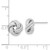 14k White Gold Polished Textured Double Love Knot Post Earrings TL1073W