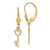 14K Polished Heart Key Leverback Earrings TF1797
