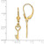 14K Polished Heart Key Leverback Earrings TF1797