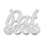 10k White Gold Large Polished Name Plate 10XNA1059W